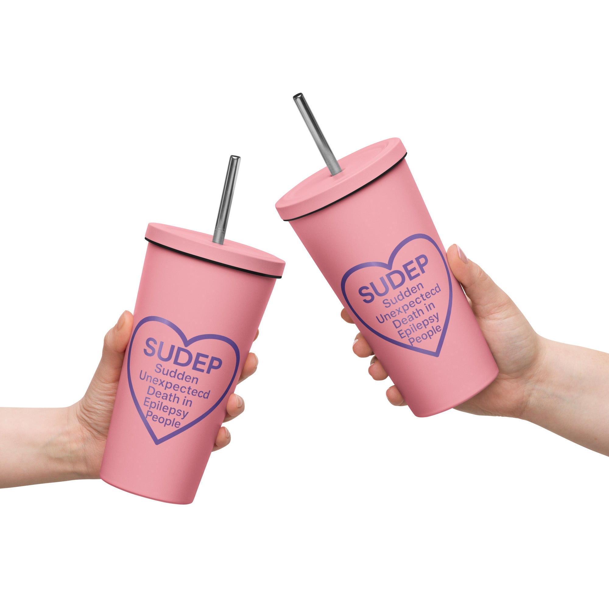 Epilepsy Awareness Insulated Tumbler with Straw