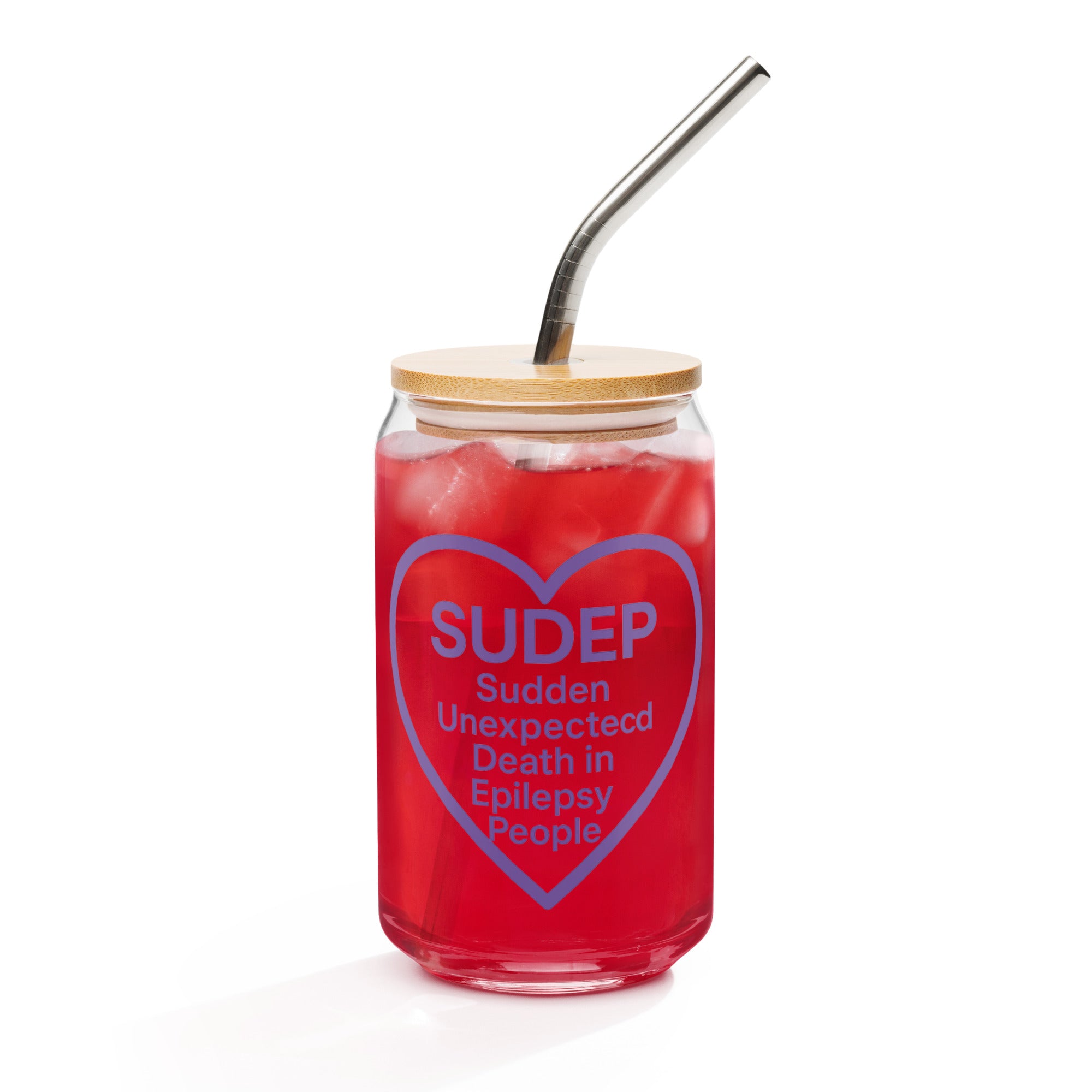 Epilepsy Awareness Can-Shaped Glass