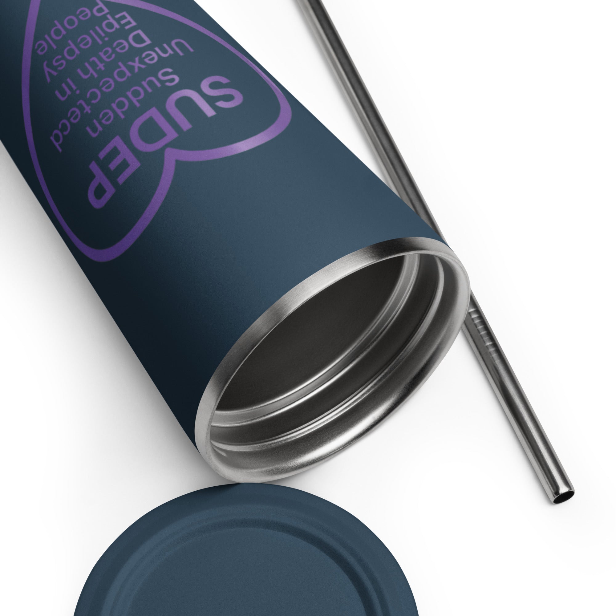 Epilepsy Awareness Insulated Tumbler with Straw